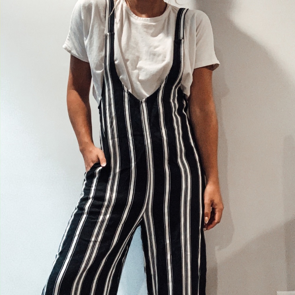STRIPED JUMPSUIT